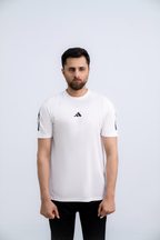 Core-Fit Stripe Tee - White