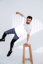 Core-Fit Stripe Tee - White